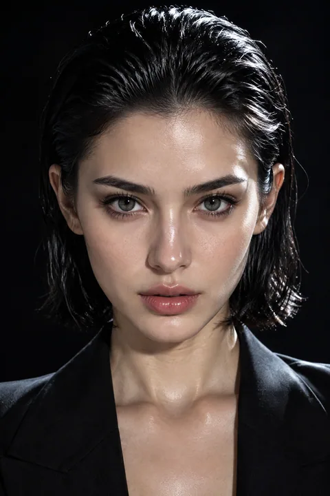 Гладкий боб в стиле wet look